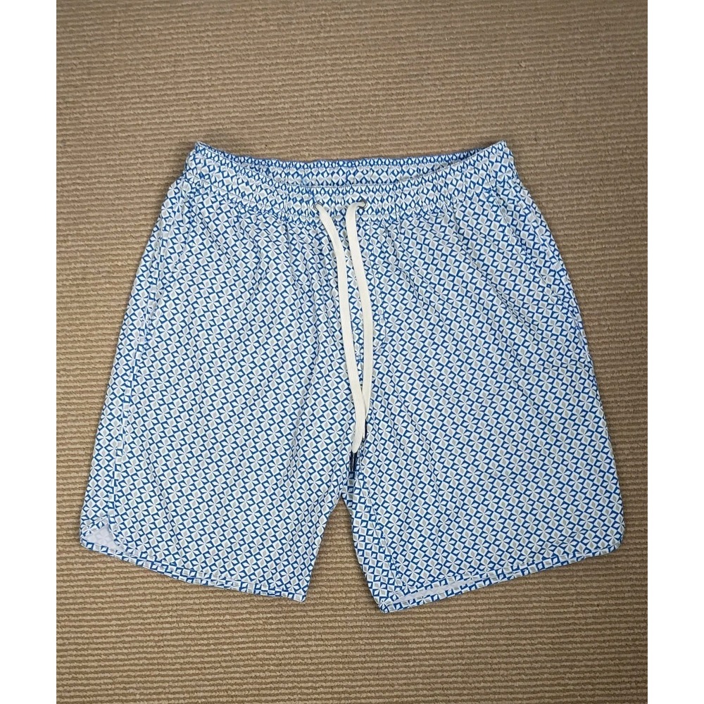 Fair Harbor Brief Lined 8" Inseam Blue  Swim Trunks Shorts Men's Size M